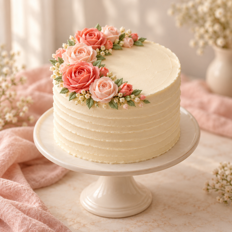 Rose Buttercream Celebration Cake