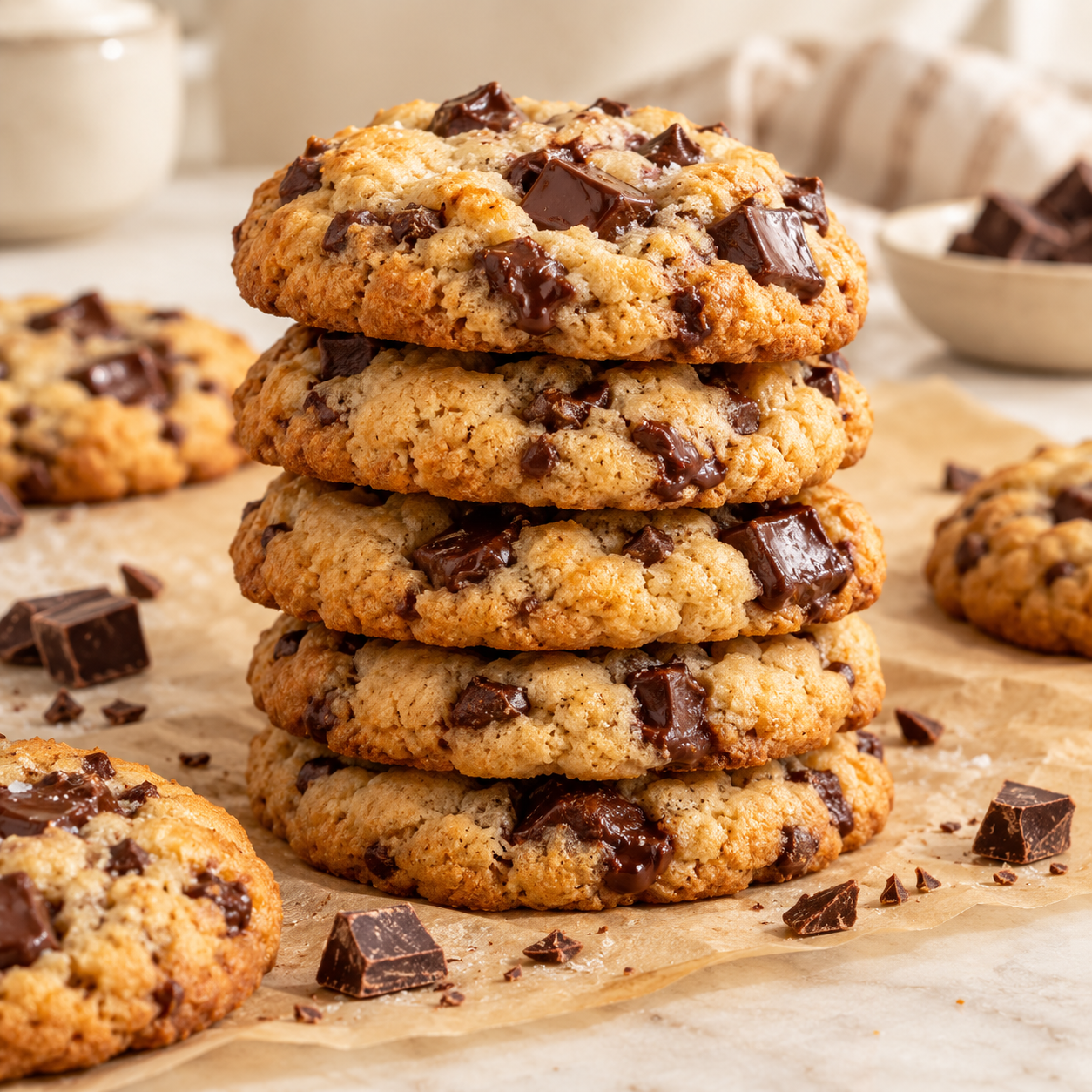 Triple Chocolate Chunk Cookies
